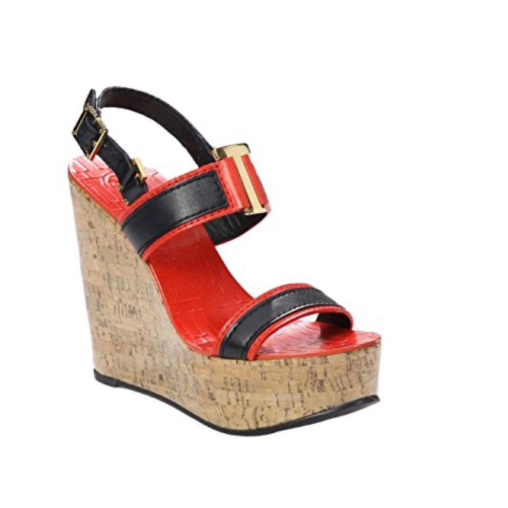 Tory Burch Angeline high wedge sandals size 10
